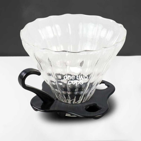 One Two Cups Filter Kopi Kaca V60 Reusable Coffee Dripper 1-4 Cups - SD-8106