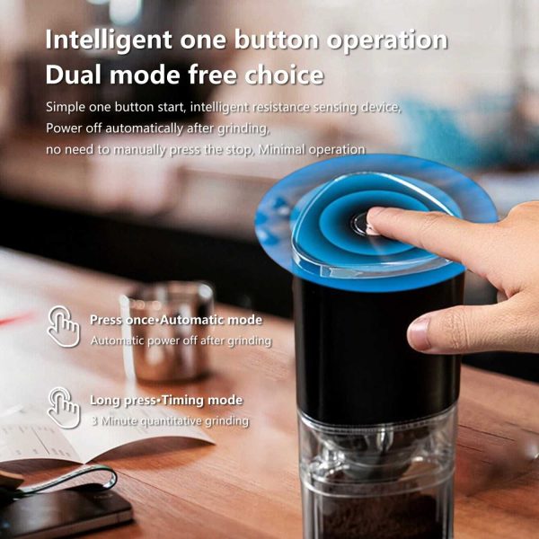 One Two Cups Penggiling Kopi Elektrik Coffee Grinder Adjustable 155ml - ZT-003