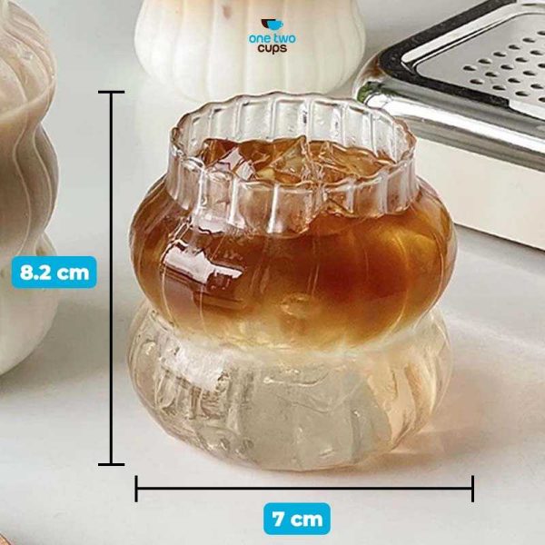 ginee_20251126165721450_2917660407.jpg One Two Cups Gelas Kaca Aesthetic Kopi Teh Wave Stripe Shape - GK24