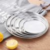 One Two Cups Piring Makan European Style Stainless Steel 20cm - Silver