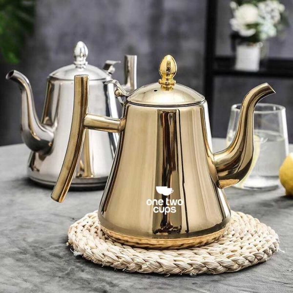 One Two Cups Teko Air Panas Teh Kopi Kettle Teapot 1.3L with Filter - HS4012