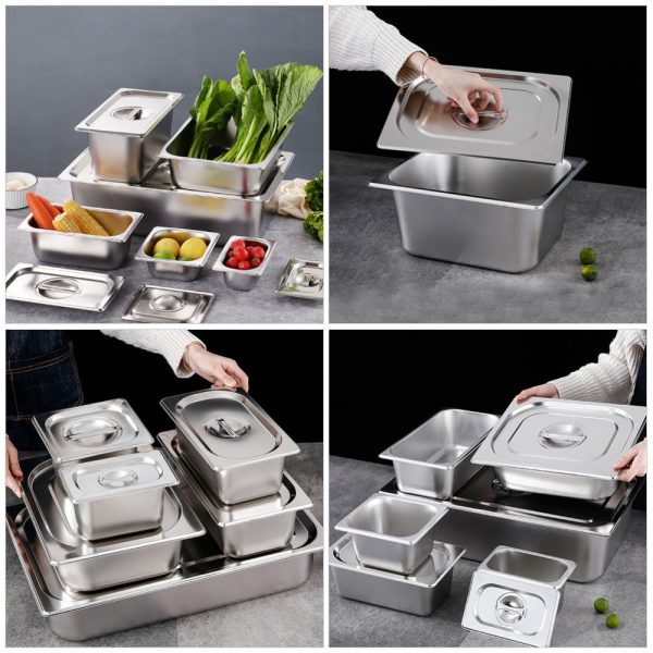 One Two Cups Food Pan Stainless Steel Wadah Makanan dengan Tutup - SP215