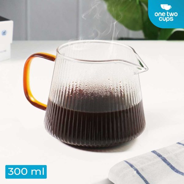 One Two Cups Coffee Server V60 Drip Pour Over Borosilicate Glass - SPA865
