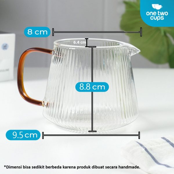 One Two Cups Coffee Server V60 Drip Pour Over Borosilicate Glass - SPA865