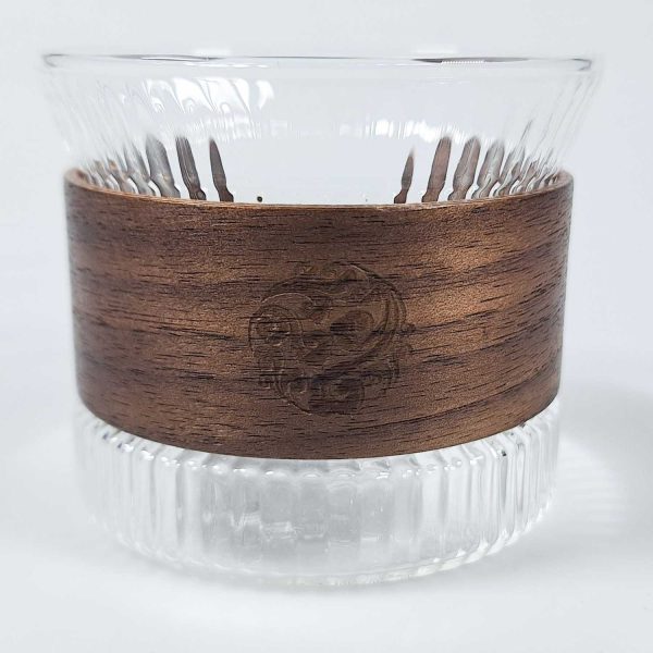 One Two Cups Gelas Japanese Style Rock Glass Wood Sleeve 130ml - GN13