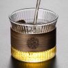 One Two Cups Gelas Japanese Style Rock Glass Wood Sleeve 130ml - GN13