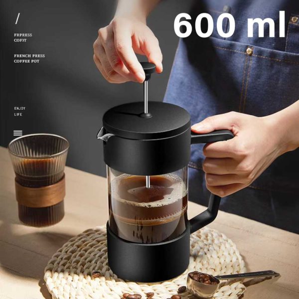 One Two Cups French Press Manual Coffee Maker Pot Stainless Steel 304 - GX304