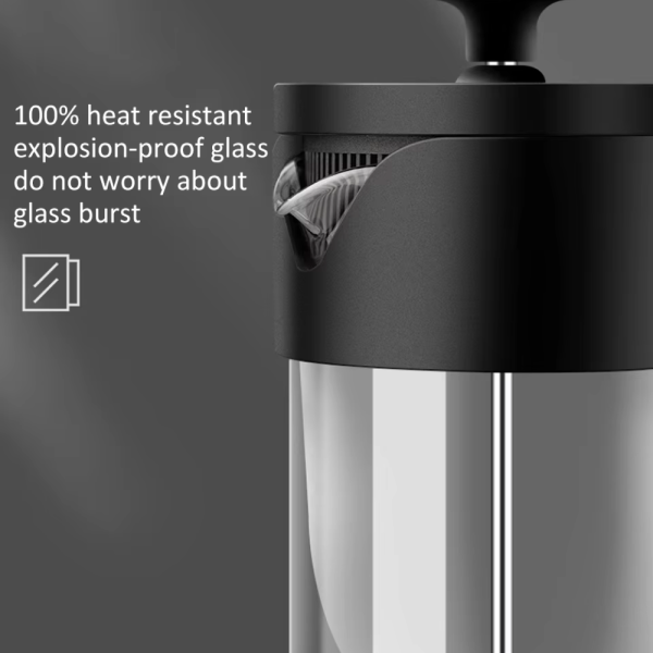 One Two Cups French Press Manual Coffee Maker Pot Stainless Steel 304 - GX304