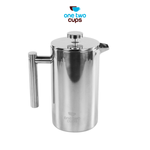 One Two Cups French Press Coffee Maker Pot Stainless Steel - FP1L -800ML