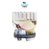 One Two Cups Gelas Kaca Aesthetic Kopi Teh Wave Stripe Glass 330ml - T031