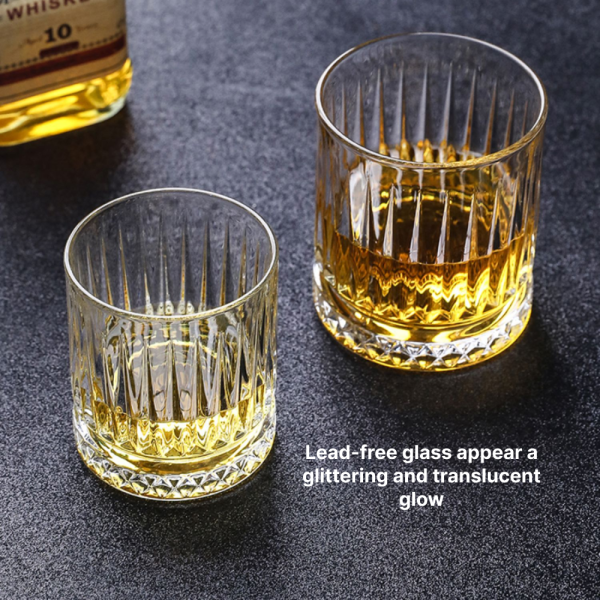 One Two Cups Gelas Crystal Diamond Bottom Rock Glass - YH149