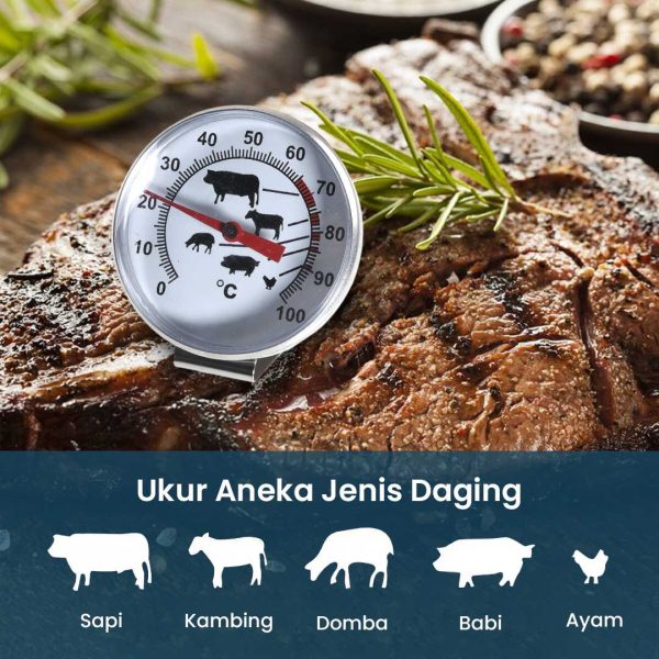 One Two Cups Termometer Makanan Daging BBQ Meat Temperature - D9144