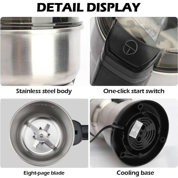 One Two Cups Penggiling Biji Kopi Elektrik Coffee Bean Grinder 400W - OL400