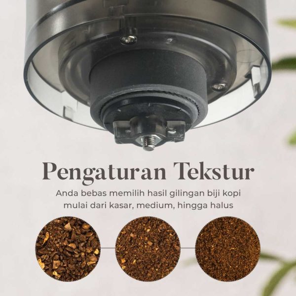 ginee_20251128144734805_1150799881.jpg One Two Cups Penggiling Kopi Elektrik Coffee Grinder Adjustable 200ml - WP-12