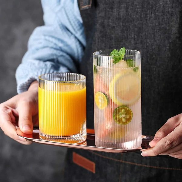One Two Cups Gelas Striped Rock Highball Glass Heat Resistant - GR-35