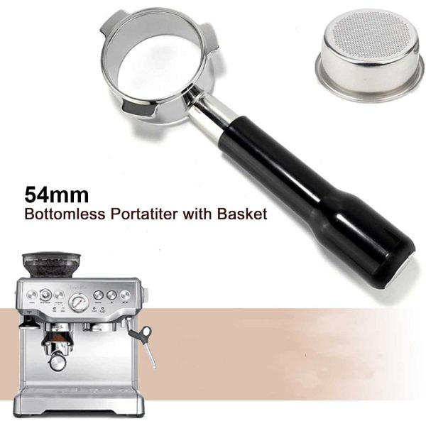 One Two Cups Bottomless Naked Portafilter Stainless 54mm - FR4
