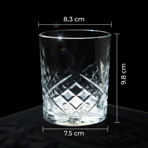 One Two Cups Gelas Crystal Old Fashioned Rock Glass 300ml - CG3
