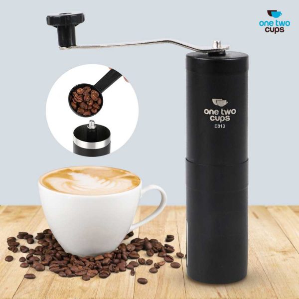 ginee_20251128152952153_4250366737.jpg One Two Cups Alat Penggiling Kopi Manual Coffee Bean Grinder E810 - Black