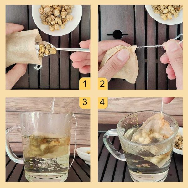 One Two Cups Kantong Teh Celup Kertas Disposable Tea Bag 100 PCS 5x7cm - M100