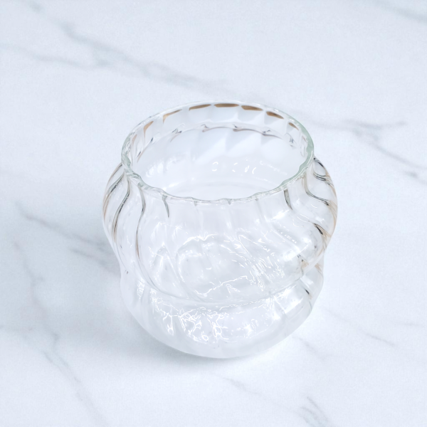ginee_20251201171048866_4327568005.png One Two Cups Gelas Kaca Aesthetic Kopi Teh Wave Stripe Shape Glass - GK23