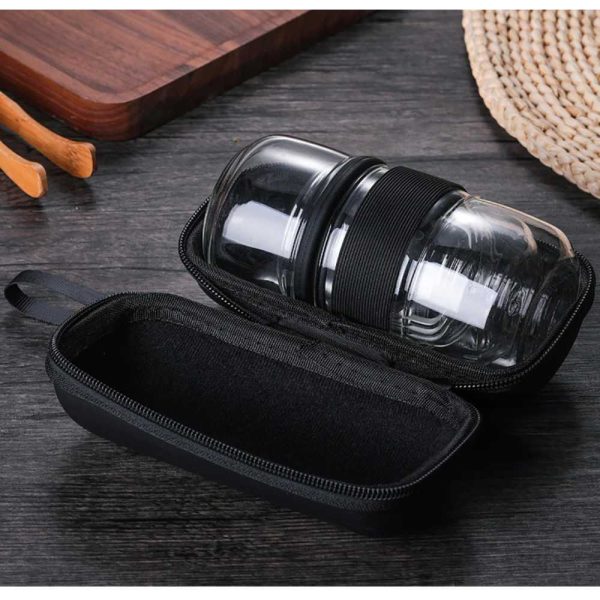 One Two Cups Pembuat Teh Portable Kaca Borosilicate with 2 Glass - TP-762
