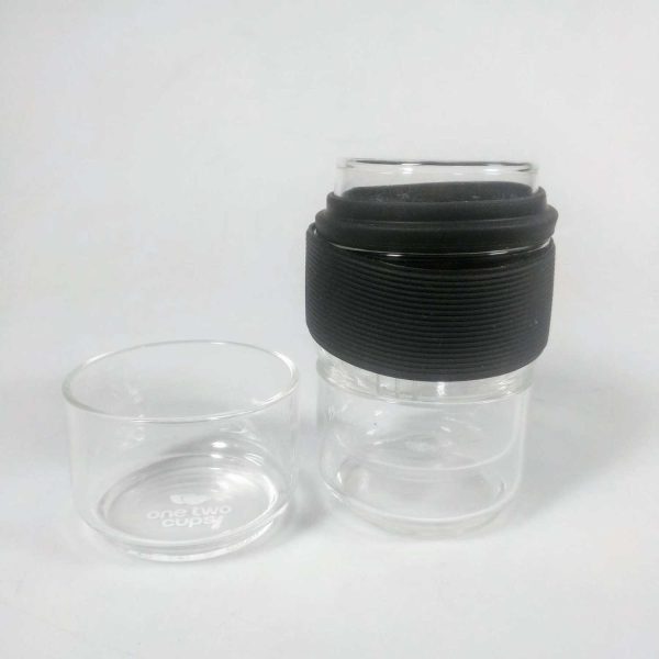 One Two Cups Pembuat Teh Portable Kaca Borosilicate with 2 Glass - TP-762