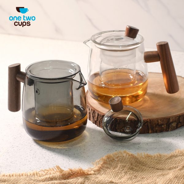 ginee_20251201171401839_7800549724.jpg One Two Cups HMLOVE Teko Teh Kaca dengan Saringan Glass Teapot 480ml - HM4