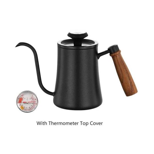 One Two Cups Teko Kopi Angsa Gooseneck Drip Kettle Thermometer 500ml - K51