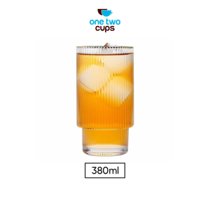 One Two Cups Gelas Tea Coffee Mug Desain Stripe Origami - KMA092