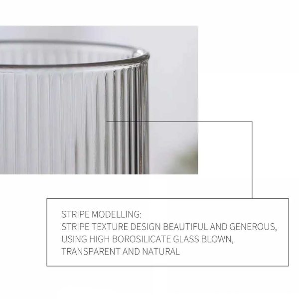 One Two Cups Gelas Tea Coffee Mug Desain Stripe Origami - KMA092