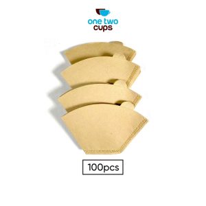 ginee_20251201171700791_5180897981.jpg One Two Cups Kertas Saringan Kopi Filter Paper V60 1-4 Cups 100 PCS - U102