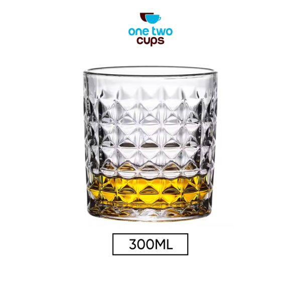 One Two Cups Gelas Crystal Old Fashion Rock Glass 300ml - DM303