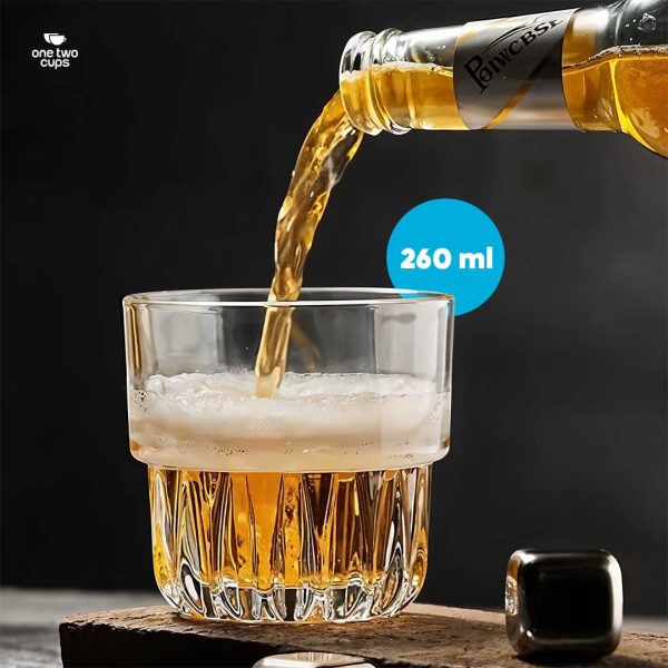 One Two Cups Gelas Crystal Old-Fashioned Rock Highball Glass - 2011ZJ-260ml