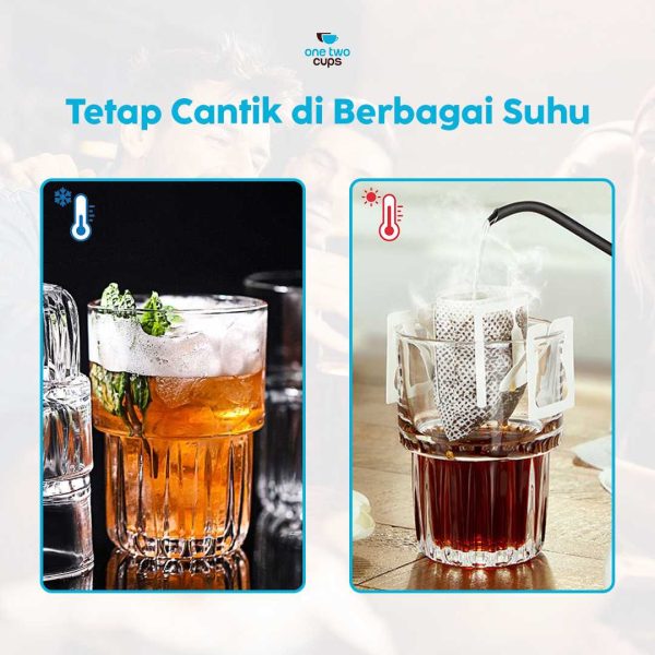 One Two Cups Gelas Crystal Old-Fashioned Rock Highball Glass - 2011ZJ-260ml
