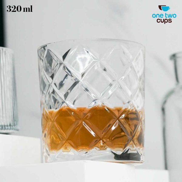One Two Cups Gelas Crystal Old-Fashioned Rock Glass 320ml - CG32