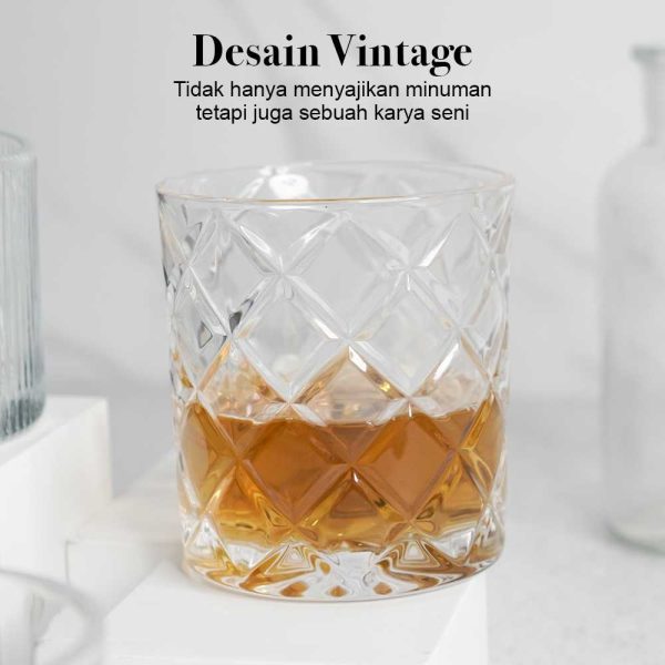 One Two Cups Gelas Crystal Old-Fashioned Rock Glass 320ml - CG32