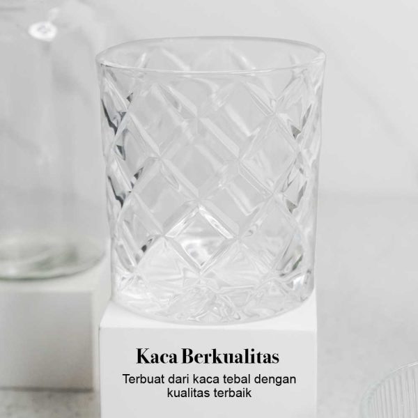 One Two Cups Gelas Crystal Old-Fashioned Rock Glass 320ml - CG32