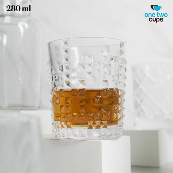 One Two Cups Gelas Crystal Old-Fashioned Rock Glass 280ml - IW2