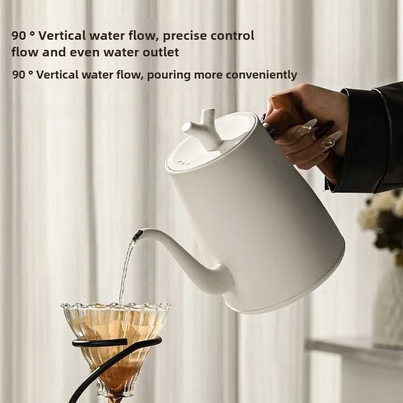 ginee_20251210164536670_0222374408.jpg One Two Cups Teko Listrik Kopi Kettle Pemanas Air Leher Angsa 1000W 1L - HR-462