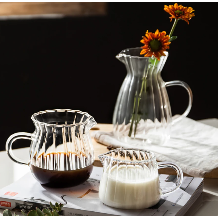 One Two Cups Teko Teh Pitcher Coffee Milk Jug Borosilicate Glass 500ml - YD2