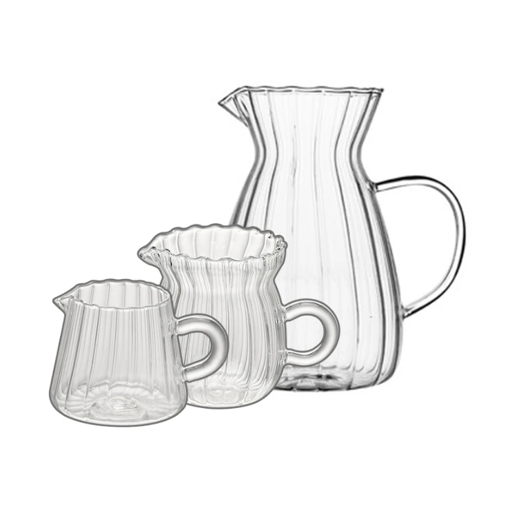 One Two Cups Teko Teh Pitcher Coffee Milk Jug Borosilicate Glass 500ml - YD2
