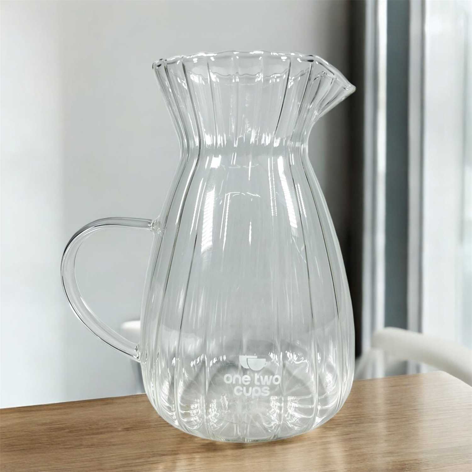 One Two Cups Teko Teh Pitcher Coffee Milk Jug Borosilicate Glass 500ml - YD2