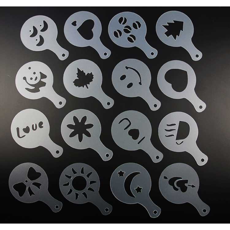 ginee_20251210165003260_1785063137.jpg One Two Cups Cetakan Busa Foam Kopi Latte Art 16 PCS - JJYE01