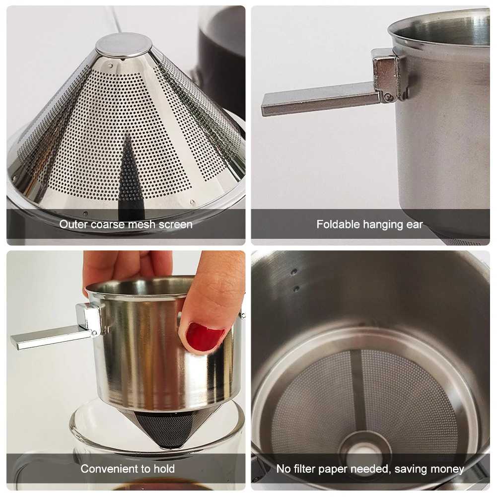 One Two Cups Filter Penyaring Kopi Portable Cone Coffee Dripper - LF13