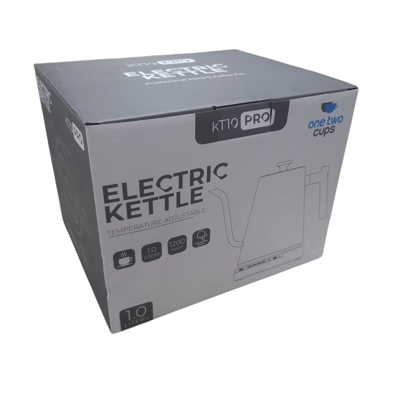 ginee_20251210165330960_8419793831.jpg One Two Cups Teko Listrik Kopi Pemanas Air Leher Angsa 1200W 1L - KT10 PRO