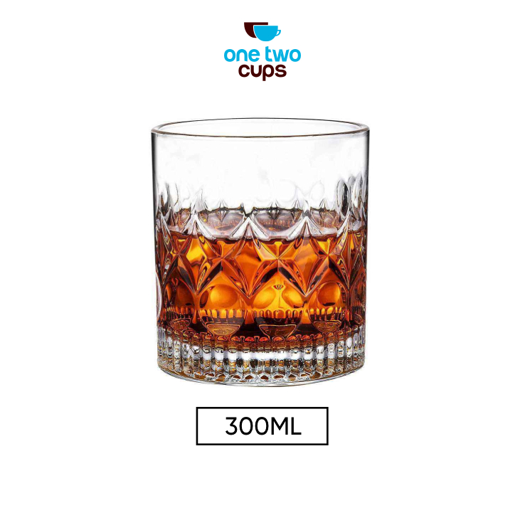 One Two Cups Gelas Cocktail Old Fashion Rock Glass 300ml - CG03