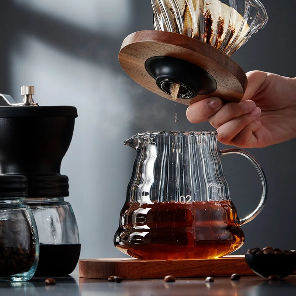 One Two Cups Teko Kopi Coffee Server V60 Drip Pour Over Borosilicate - XGS-36/60