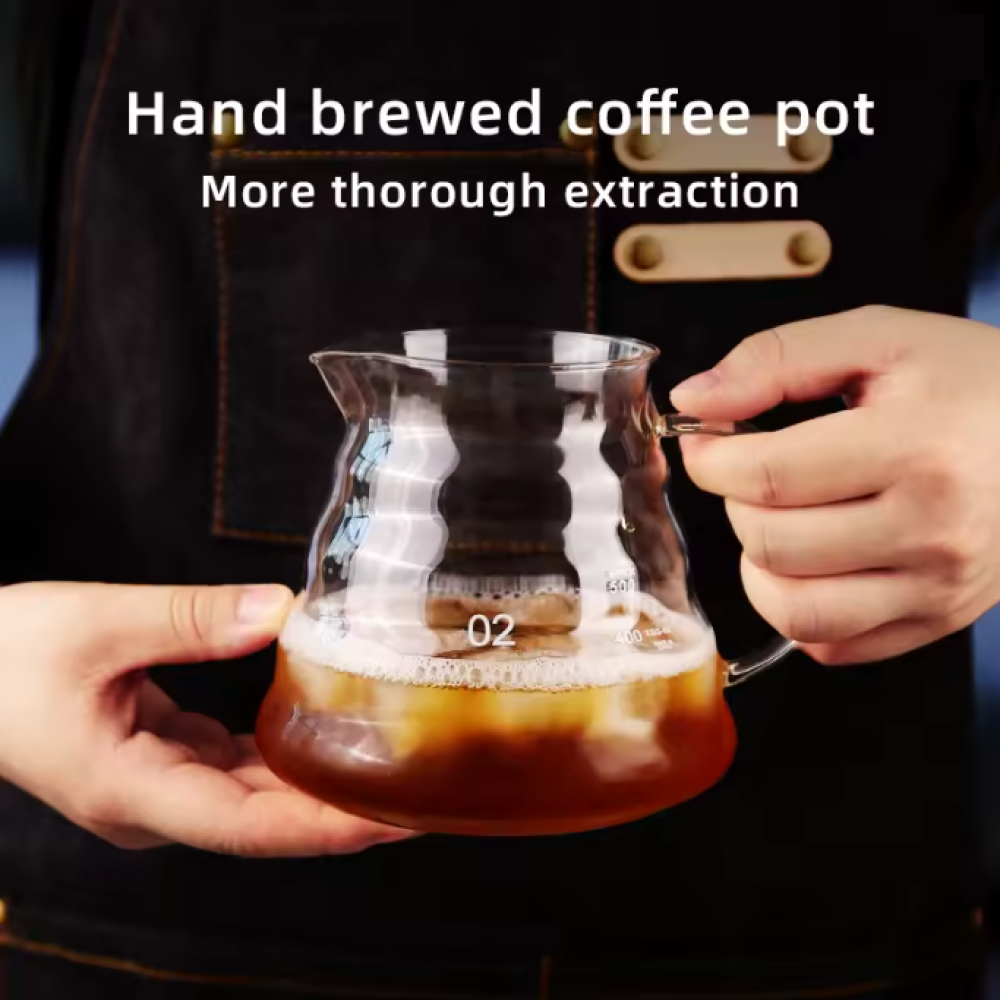 One Two Cups Teko Kopi Coffee Server V60 Drip Pour Over Borosilicate - XGS-36/60