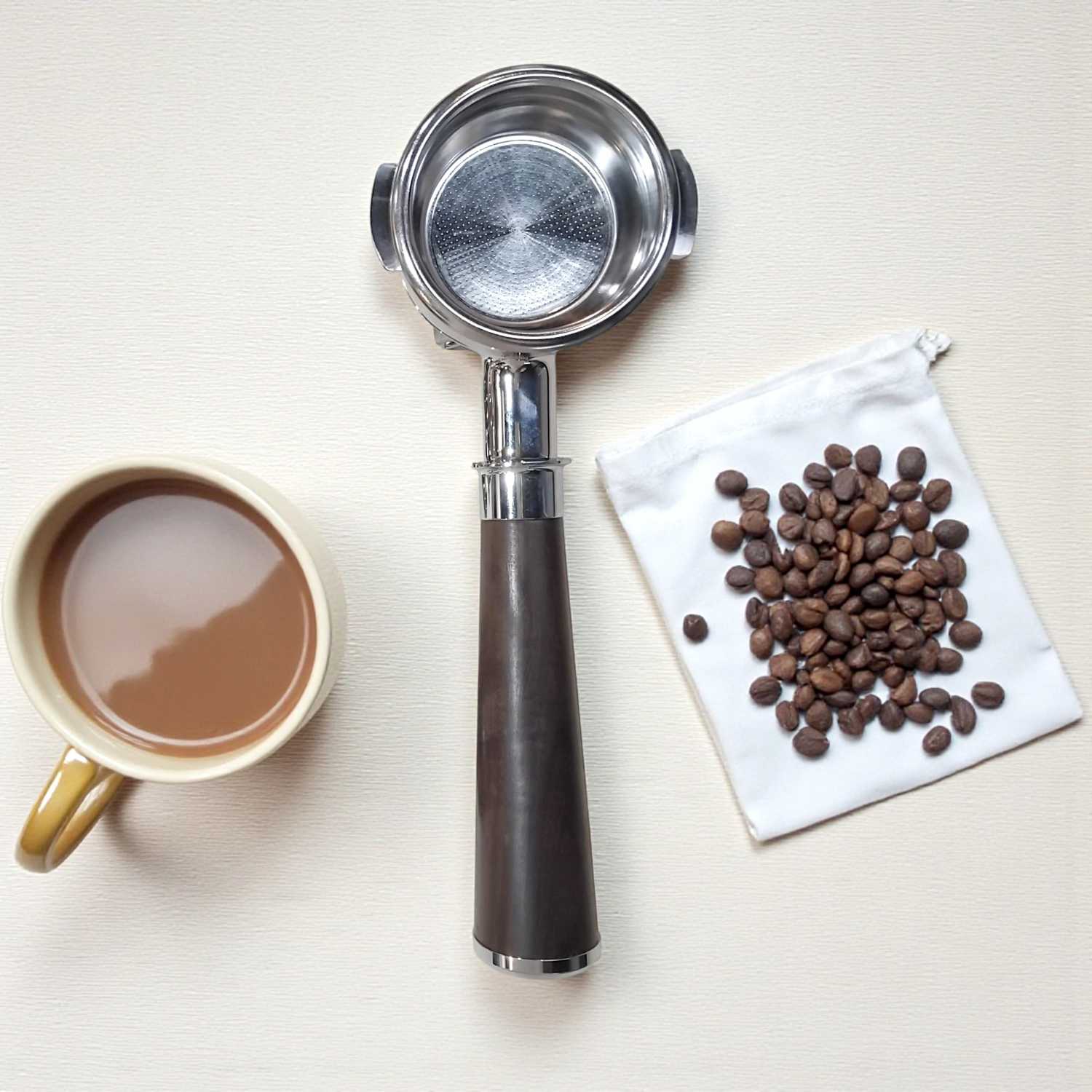 One Two Cups Non Pressurized Portafilter E61 Stainless Steel 58mm Kayu - CHA304
