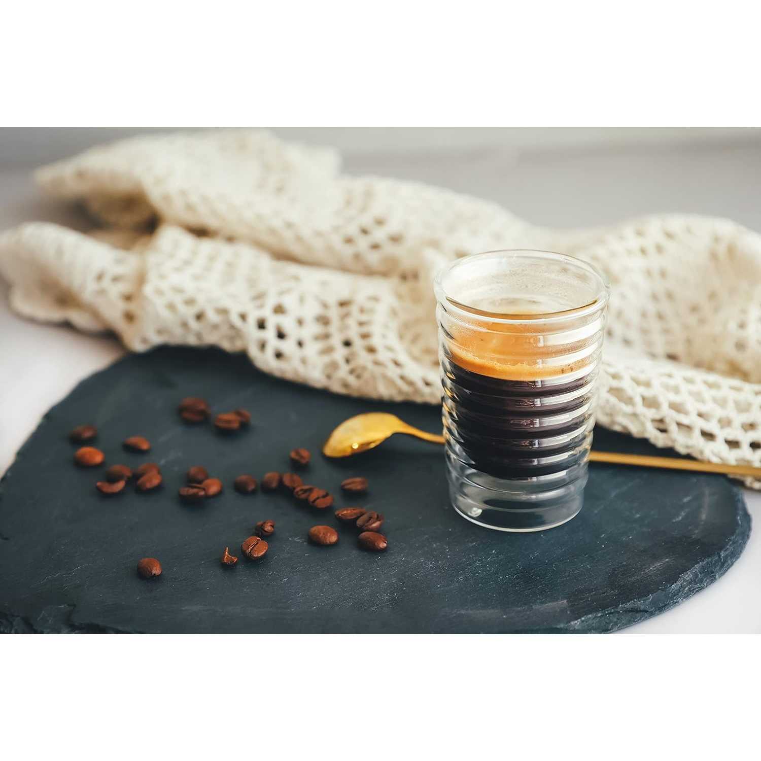 One Two Cups Gelas Sloki Kopi Double Wall Nespresso Espresso Shot Glas